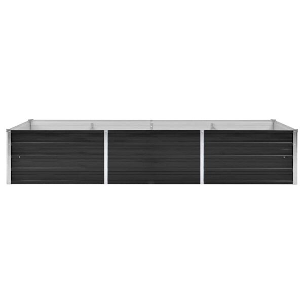 vidaXL Garden Raised Bed Anthracite 240x80x45 cm Galvanised Steel