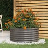 vidaXL Garden Planter Galvanised Steel 80x80x36 cm Grey