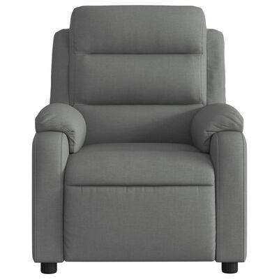 vidaXL Electric Massage Recliner Chair Dark Grey Fabric