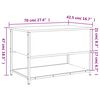 vidaXL Storage Bench Smoked Oak 70x42.5x47 cm Engineered Wood