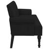 vidaXL Bench with Backrest Black 120x62x75.5 cm Fabric