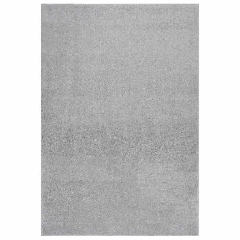vidaXL Washable Rug Soft Shaggy Grey 160x230 cm Anti Slip