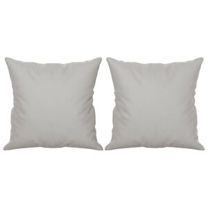 vidaXL Throw Pillows 2 pcs Light Grey 40x40 cm Microfibre Fabric
