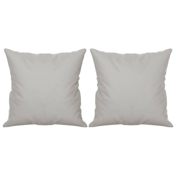 vidaXL Throw Pillows 2 pcs Light Grey 40x40 cm Microfibre Fabric