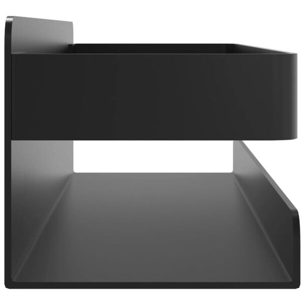 vidaXL Shower Shelf Matt Black 23x6.5x6 cm Brushed 304 Stainless Steel
