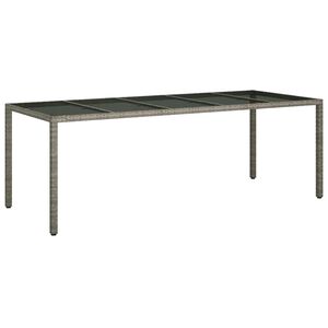 vidaXL Garden Table Grey 250 x 100 x 75 cm Poly Rattan