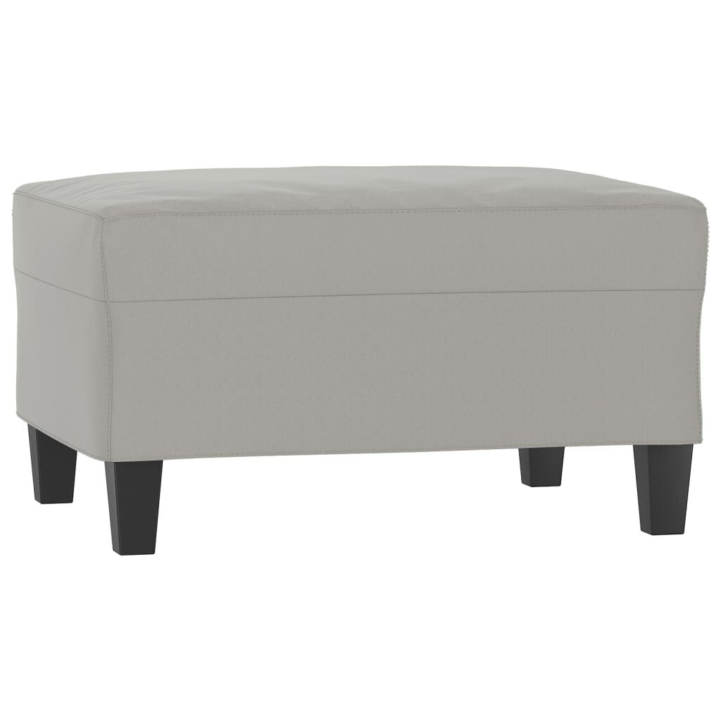 vidaXL Footstool Light Grey 70x55x41 cm Microfibre Fabric