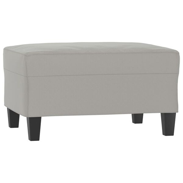 vidaXL Footstool Light Grey 70x55x41 cm Microfibre Fabric
