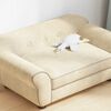 vidaXL Dog Sofa Cream 72x45x30 cm Plush