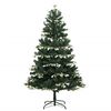 vidaXL Artificial Hinged Christmas Tree 300 LEDs & Ball Set 180 cm
