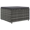 vidaXL 7 Piece Garden Lounge Set with Cushions Grey Poly Rattan
