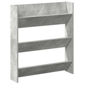 vidaXL Wall Shoe Cabinet Concrete Grey 80x18x90 cm Engineered Wood