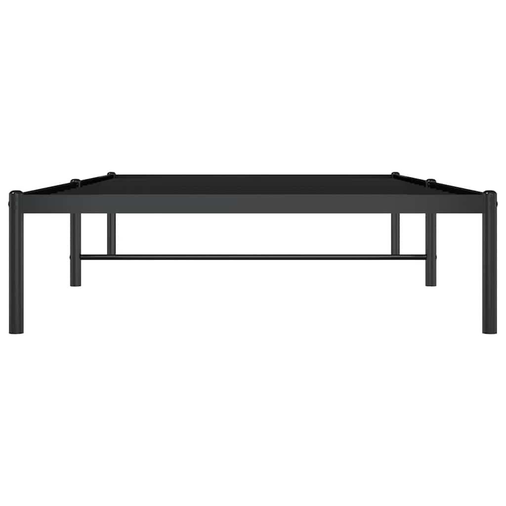 vidaXL Metal Bed Frame without Mattress Black 100x190cm