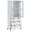 vidaXL Highboard VIKEN White 80x40x190 cm Solid Wood Pine