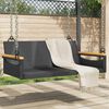 vidaXL Swing Bench Black 109x62x40 cm Poly Rattan