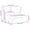 vidaXL 3 Piece Garden Lounge Set with Dark Grey Cushion Solid Acacia Wood