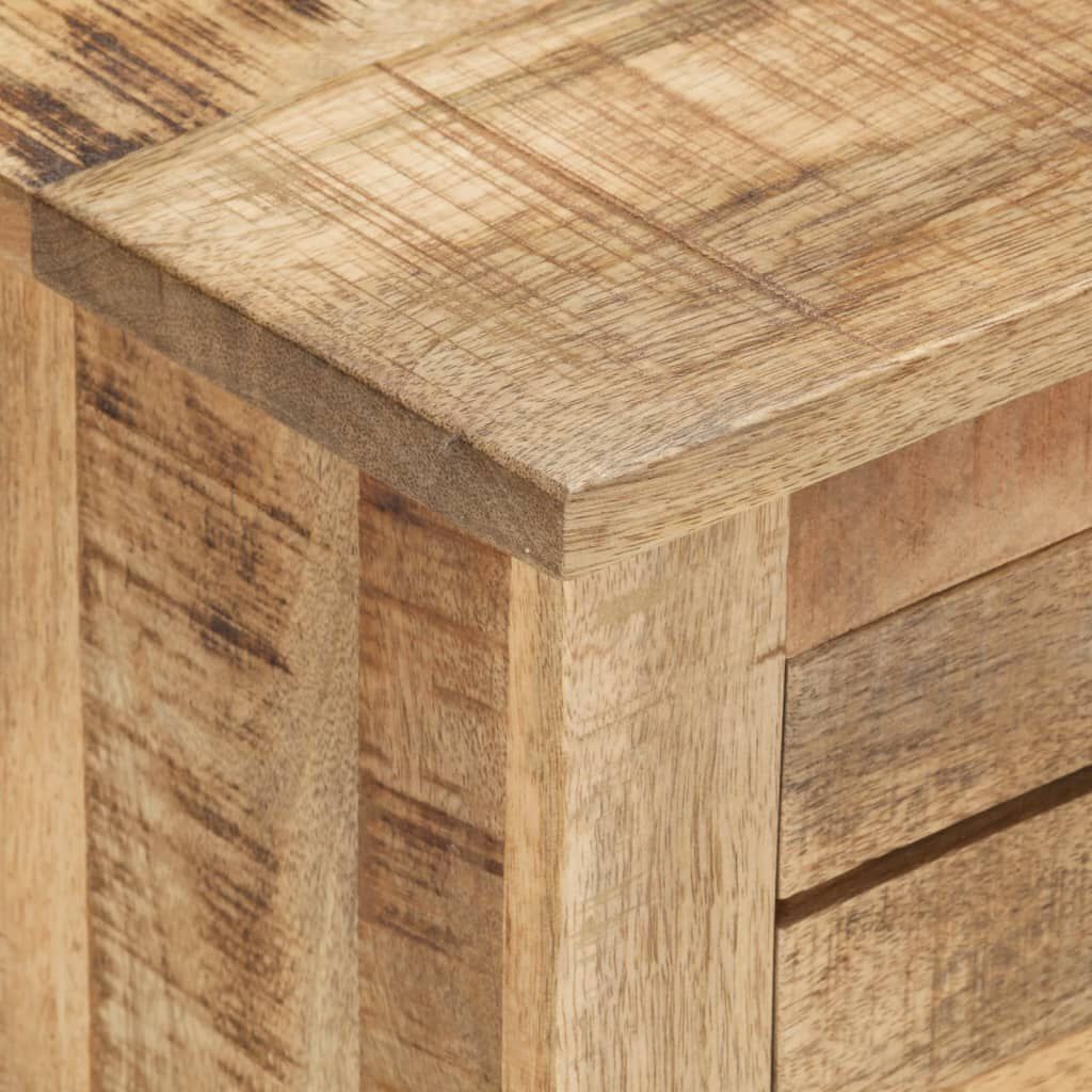 vidaXL TV Cabinet 110x30x40 cm Rough Mango Wood