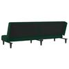 vidaXL 2-Seater Sofa Bed Dark Green Velvet