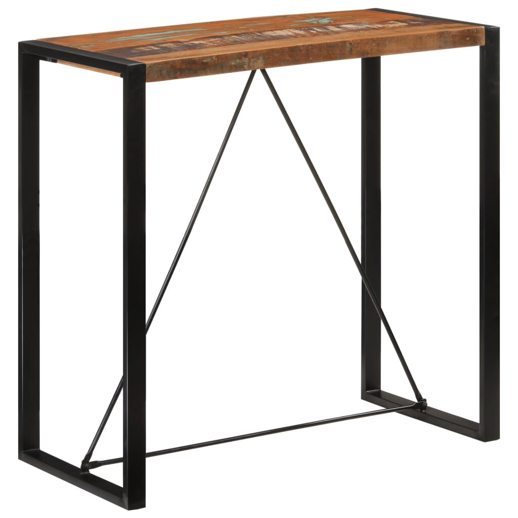 vidaXL Bar Table 110x55x110 cm Solid Wood Reclaimed