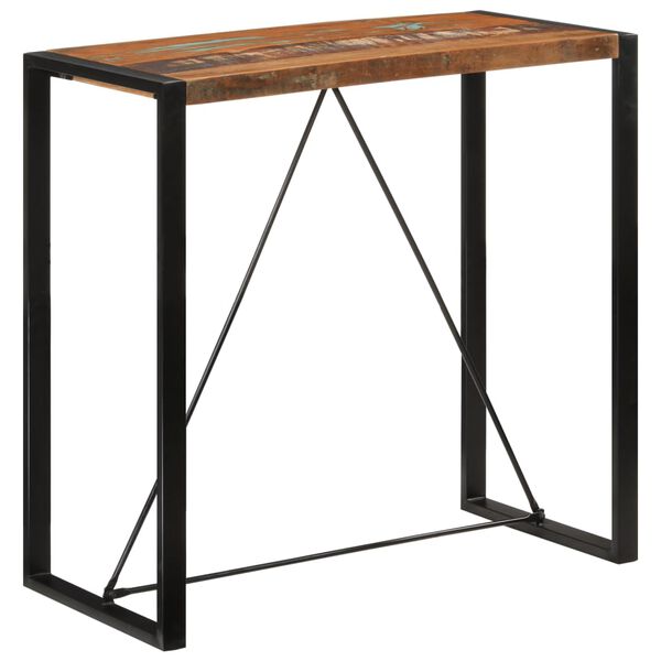 vidaXL Bar Table 110x55x110 cm Solid Wood Reclaimed