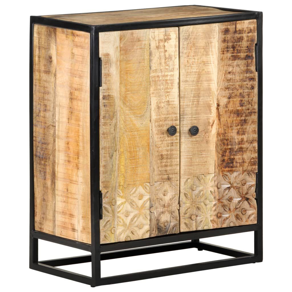 vidaXL Hand Carved Sideboard 60x35x75 cm Solid Mango Wood