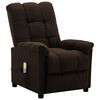 vidaXL Electric Massage Chair Dark Brown Fabric