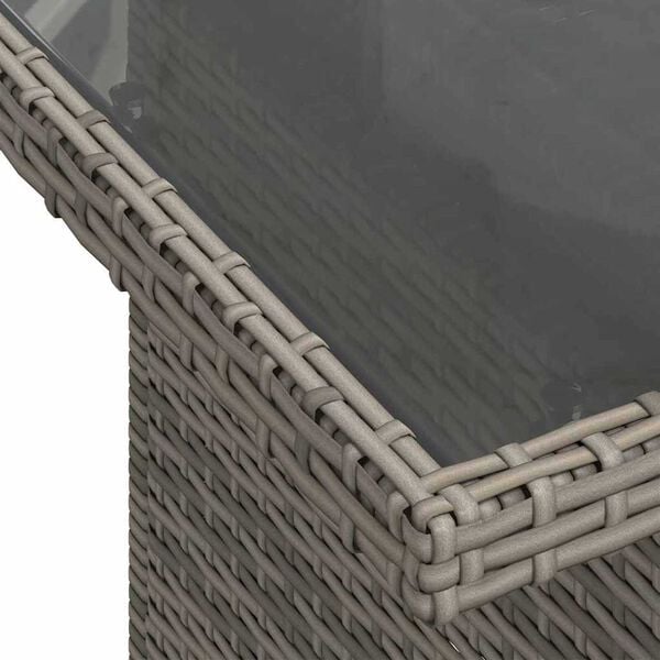 vidaXL Garden Sofa Set with Cushion 6 pcs Grey Poly rattan