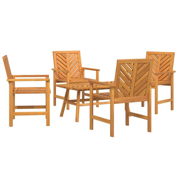vidaXL 4 Piece Garden Lounge Set Solid Wood Acacia