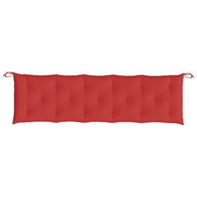 vidaXL Garden Bench Cushion Red 180x(50+50)x7cm Oxford Fabric