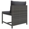 vidaXL 11 Piece Garden Lounge Set with Cushions Poly Rattan Grey