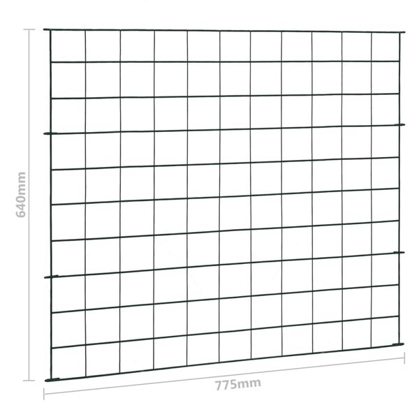 vidaXL Garden Fence Set 77.5x64 cm Green