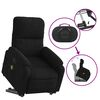 vidaXL Stand up Massage Recliner Chair Black Microfibre Fabric