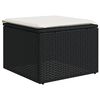 vidaXL 6 Piece Garden Sofa Set with Cushions Black Poly Rattan