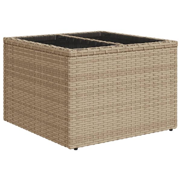 vidaXL 7 Piece Garden Sofa Set with Cushions Beige Poly Rattan