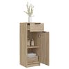 vidaXL Bathroom Cabinet Sonoma Oak 32x33.5x90 cm Engineered Wood