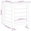 vidaXL Outdoor Cushion Box Brown 50x50x56 cm Solid Wood Fir