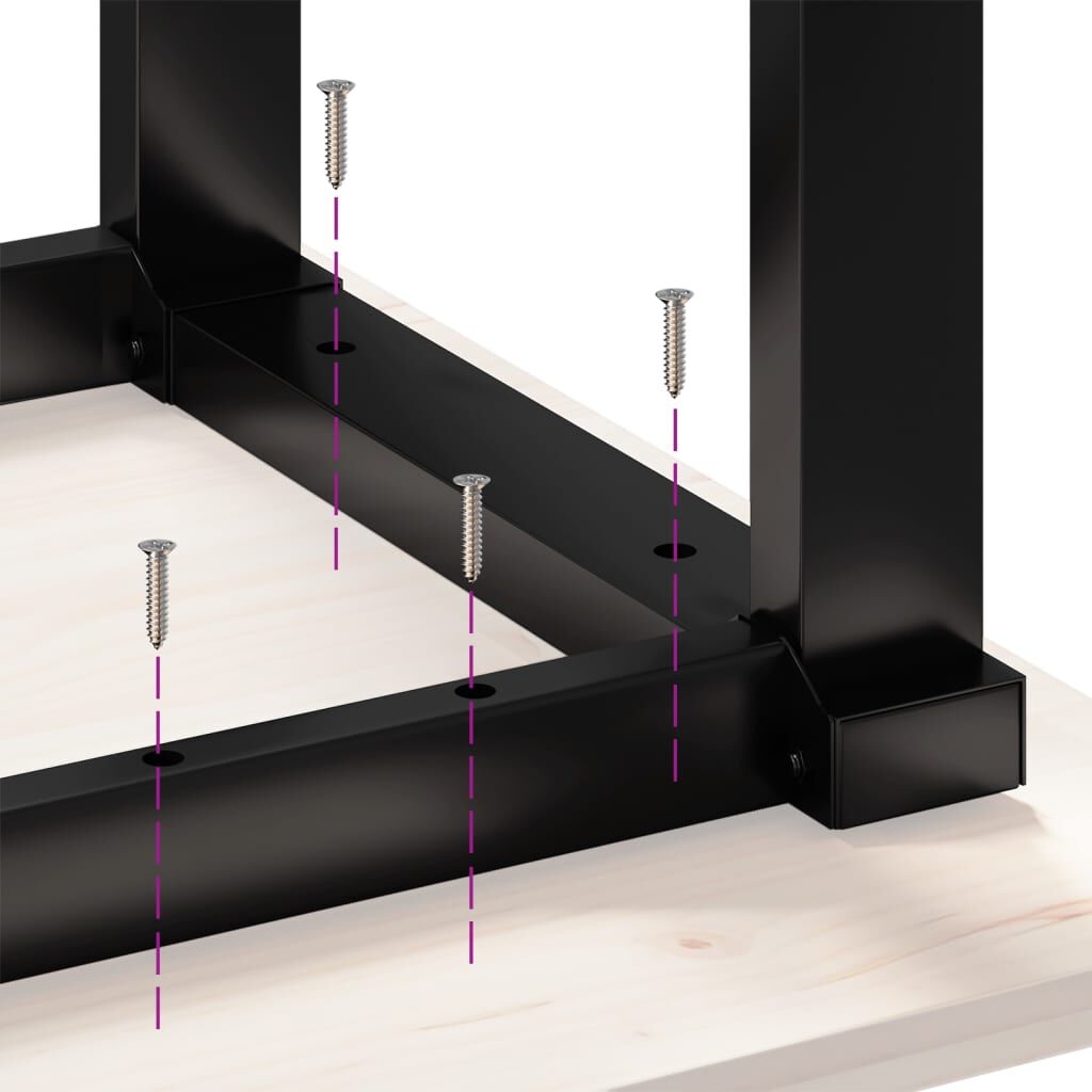 vidaXL Dining Table Legs O-Frame 60x40x73 cm Steel