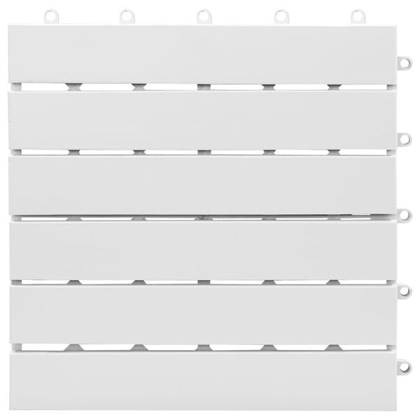 vidaXL Decking Tiles 30 pcs White 30x30 cm Solid Wood Acacia