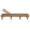 vidaXL Folding Sun Lounger with Cushion Solid Acacia Wood