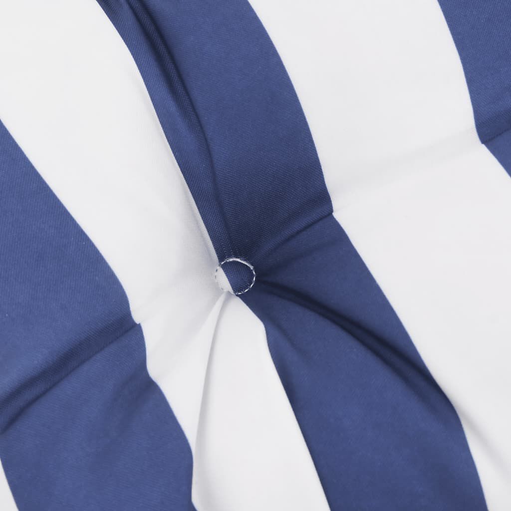 vidaXL Garden Bench Cushions 2 pcs Blue&White Stripe 150x50x7 cm Fabric
