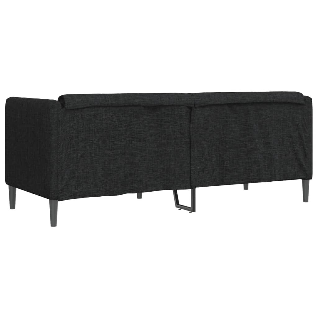 vidaXL Sofa 2-Seater Black Fabric