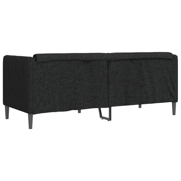 vidaXL Sofa 2-Seater Black Fabric