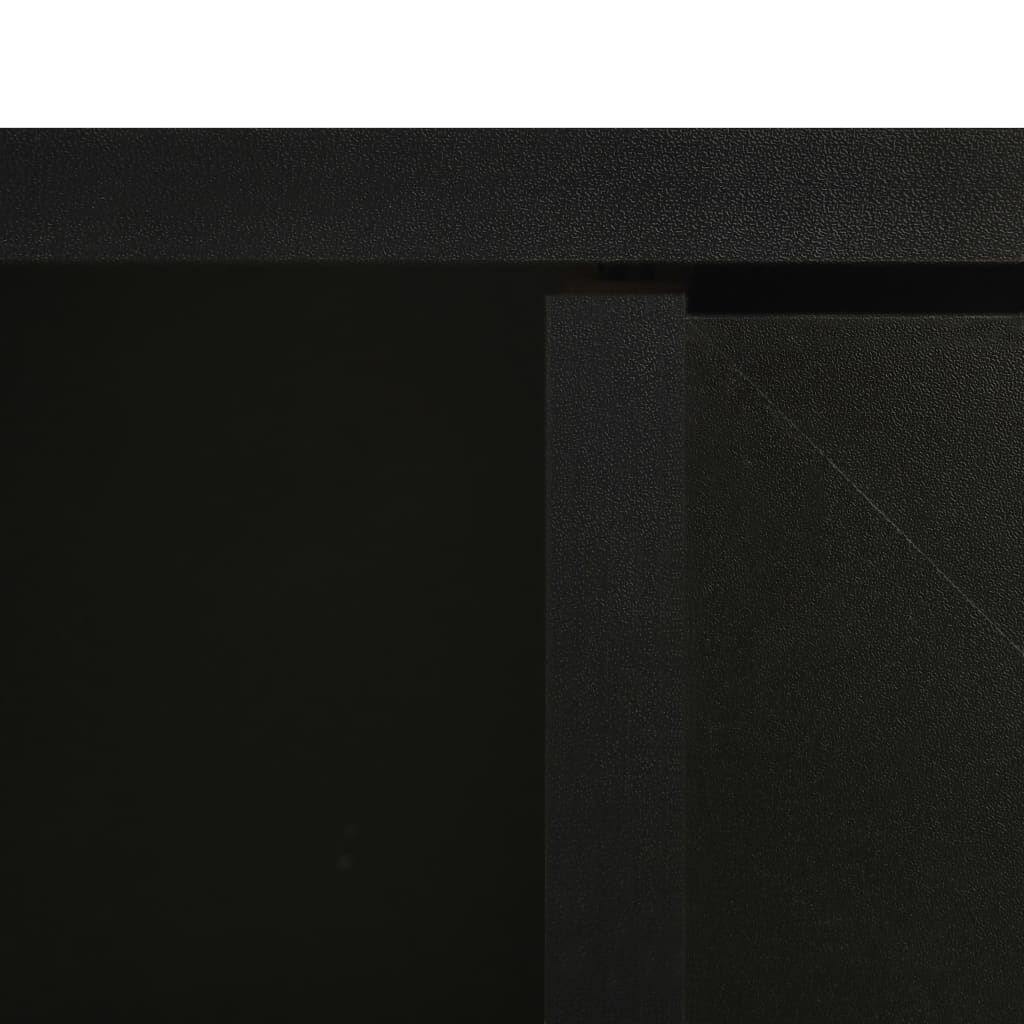 vidaXL Bathroom Mirror Cabinet Black 66x17x63 cm MDF
