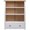 vidaXL Bookcase White 80x35x110 cm Solid Pine Wood Panama Range