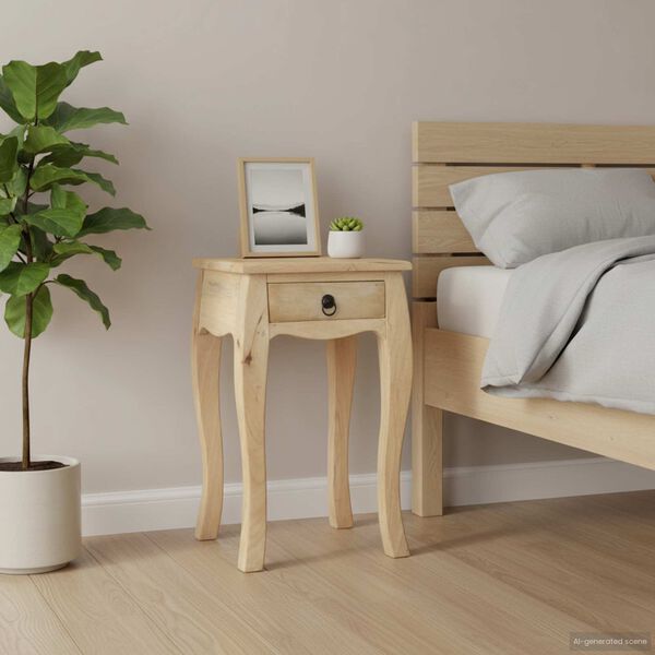 vidaXL Bed Cabinet 28x28x46 cm Solid Mango Wood