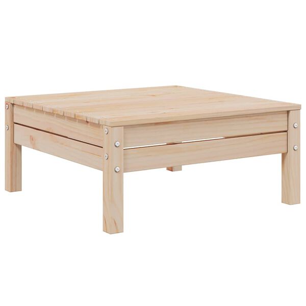 vidaXL 3 Piece Garden Lounge Set with Cream Cushions Solid Pinewood
