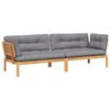 vidaXL Garden Pallet Corner Sofas 2 pcs with Cushions Solid Wood Acacia