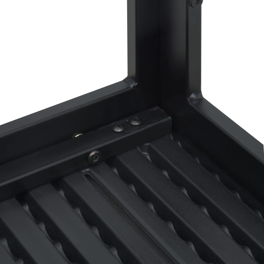 vidaXL Coffee Table Black 78x78x74 cm HDPE Wood Look