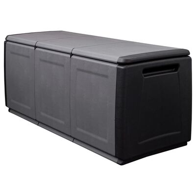 vidaXL Garden Storage Box 138x53x57 cm 330 L Dark Grey and Black