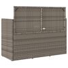 vidaXL Garden Bench with Cushions Grey Poly Rattan